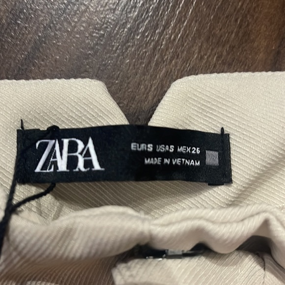 Zara oyster white culottes. Small - Picture 9 of 10